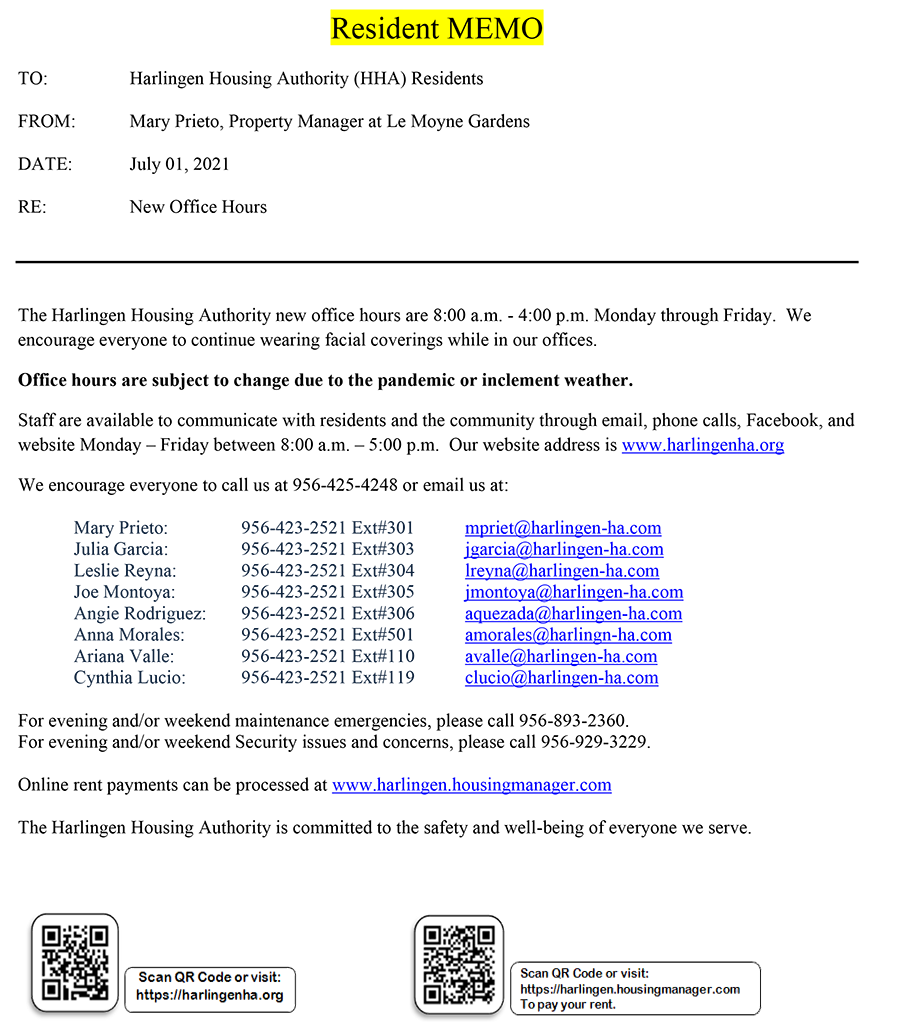 Le Moyne Gardens Apartments Harlingen Housing Authority